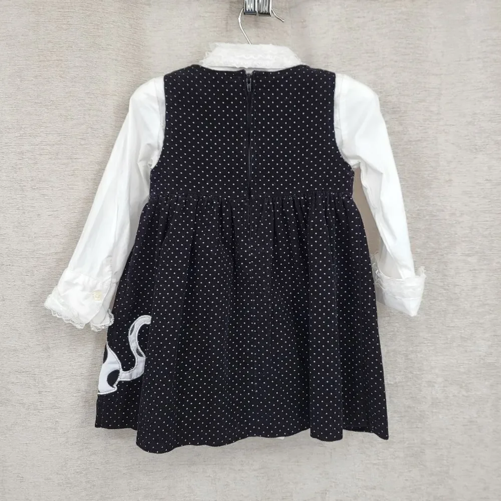 Girls Winter Fall Dress Bundle Formal Special Occasions Purple Velvet Black Cord